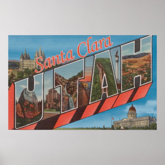 Santa Clara, Utah - Grote letterscènes Poster (Voorkant)