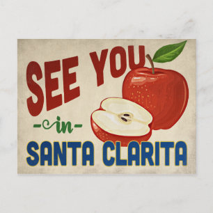 Santa Clarita California Apple - Vintage Travel Briefkaart
