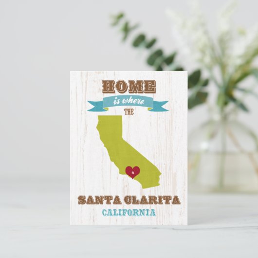 Santa Clarita, Californië Kaart - Thuis is waar de (Staand voorkant)