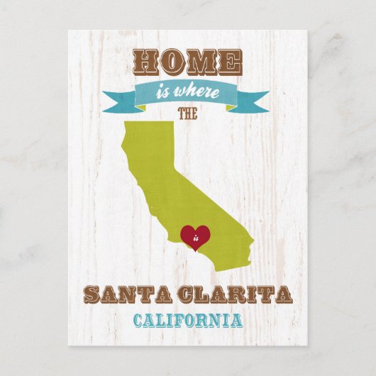 Santa Clarita, Californië Kaart - Thuis is waar de (Voorkant)