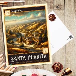 Santa Clarita, Californië   Oude ansichtkaart Briefkaart