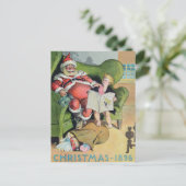 Santa claus 1896 feestdagenkaart (Staand voorkant)