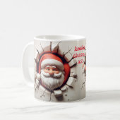 Santa Claus 3D Breakout Koffiemok (Voorkant links)