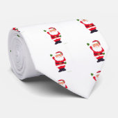 Santa Claus 70's retro vintage kerstjolly Stropdas (Opgerold)