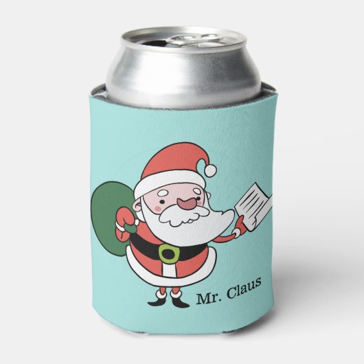 Santa Claus aangepaste tekstkoelbox Blikjeskoeler (Blikje Voorkant)