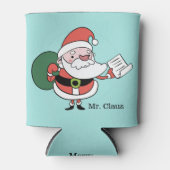 Santa Claus aangepaste tekstkoelbox Blikjeskoeler (Voorkant)