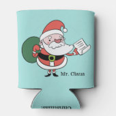 Santa Claus aangepaste tekstkoelbox Blikjeskoeler (Achterkant)