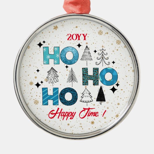 Santa Claus aanpassen Metalen Ornament (Voorkant)