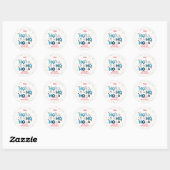 Santa Claus aanpassen Ronde Sticker (Vel)