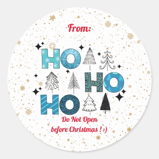 Santa Claus aanpassen Ronde Sticker (Voorkant)