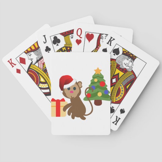 santa claus aap emoji speelkaarten (Achterkant)