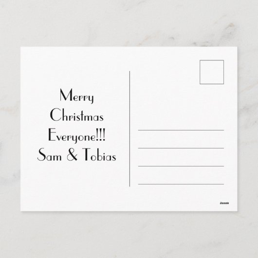 Santa Claus Abstracte kunst Feestdagenkaart (Achterkant)