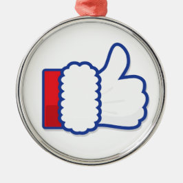 Santa Claus-achtig pictogram Metalen Ornament