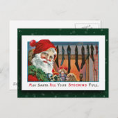 Santa Claus Afbeelding Briefkaart (Voorkant / Achterkant)