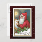 Santa Claus Afbeelding Briefkaart (Voorkant / Achterkant)