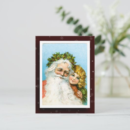 Santa Claus Afbeelding Briefkaart (Staand voorkant)