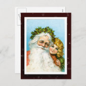 Santa Claus Afbeelding Briefkaart (Voorkant / Achterkant)