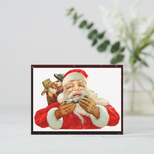  Santa Claus Afbeelding Briefkaart (Staand voorkant)