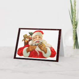  Santa Claus Afbeelding Wenskaart Feestdagen Kaart