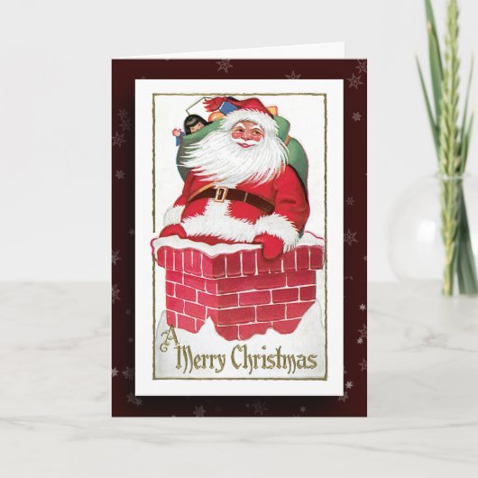 Santa Claus Afbeelding Wenskaart Feestdagen Kaart (Voorkant)