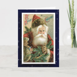 Santa Claus Afbeelding Wenskaart Feestdagen Kaart