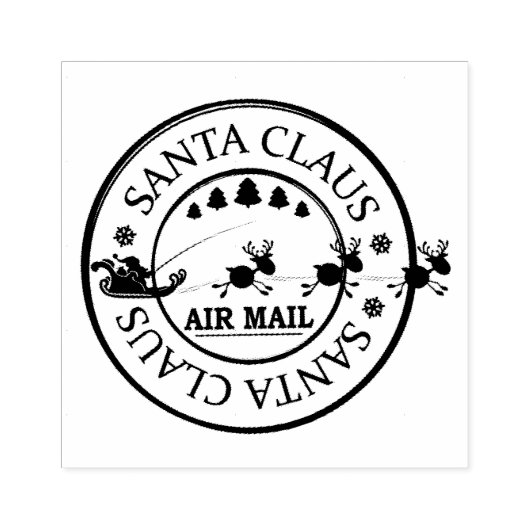 Santa Claus Air Mail Rubberstempel (Afrduk)
