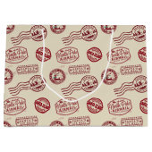 Santa Claus Airmail Holiday Groot Cadeauzakje (Voorkant)