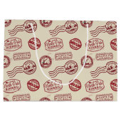 Santa Claus Airmail Holiday Groot Cadeauzakje (Achterkant)