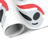 santa claus alien emoji cadeaupapier (Rol Hoek)