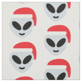 santa claus alien emoji fabric stof (Swatch)