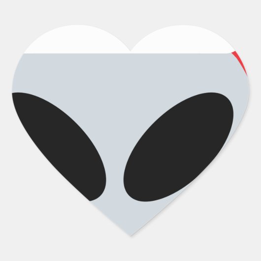 santa claus alien emoji hart sticker (Voorkant)