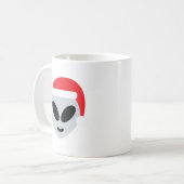 santa claus alien emoji koffiemok (Voorkant links)