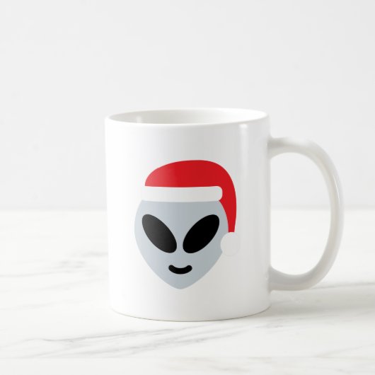 santa claus alien emoji koffiemok (Rechts)