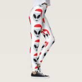 santa claus alien emoji leggings (Rechts)