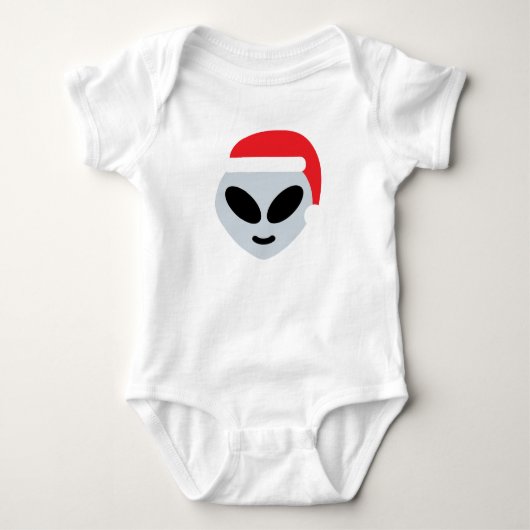 santa claus alien emoji romper (Voorkant)
