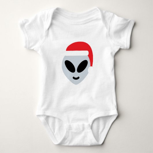 santa claus alien emoji romper (Voorkant)