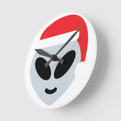 santa claus alien emoji ronde klok (Hoek)