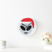 santa claus alien emoji ronde klok (Huis)