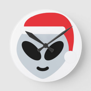 santa claus alien emoji ronde klok