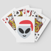 santa claus alien emoji speelkaarten (Achterkant)
