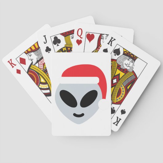 santa claus alien emoji speelkaarten (Achterkant)