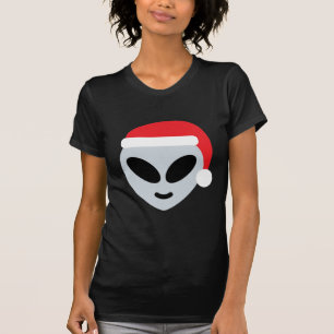 santa claus alien emoji t-shirt