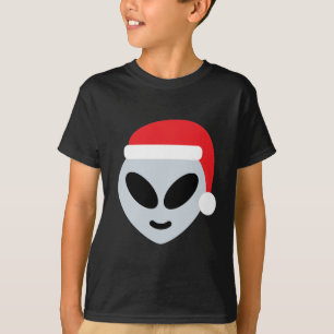 santa claus alien emoji t-shirt