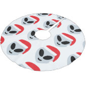 santa claus alien emoji tree skirt kerstboom rok (Gekanteld)