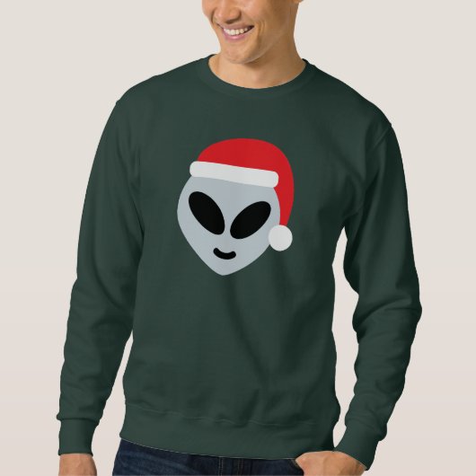 santa claus alien emoji trui (Voorkant)