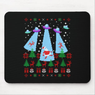 Santa Claus Alien Invasion Xmas Space UFO Lelijke  Muismat