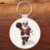 Santa Claus American Football Player Sleutelhanger (Voorkant)