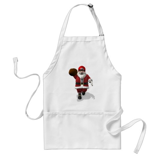 Santa Claus American Football Player Standaard Schort (Voorkant)