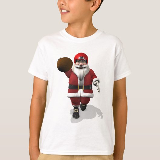 Santa Claus American Football Player T-shirt (Voorkant)