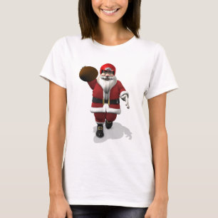 Santa Claus American Football Player T-shirt